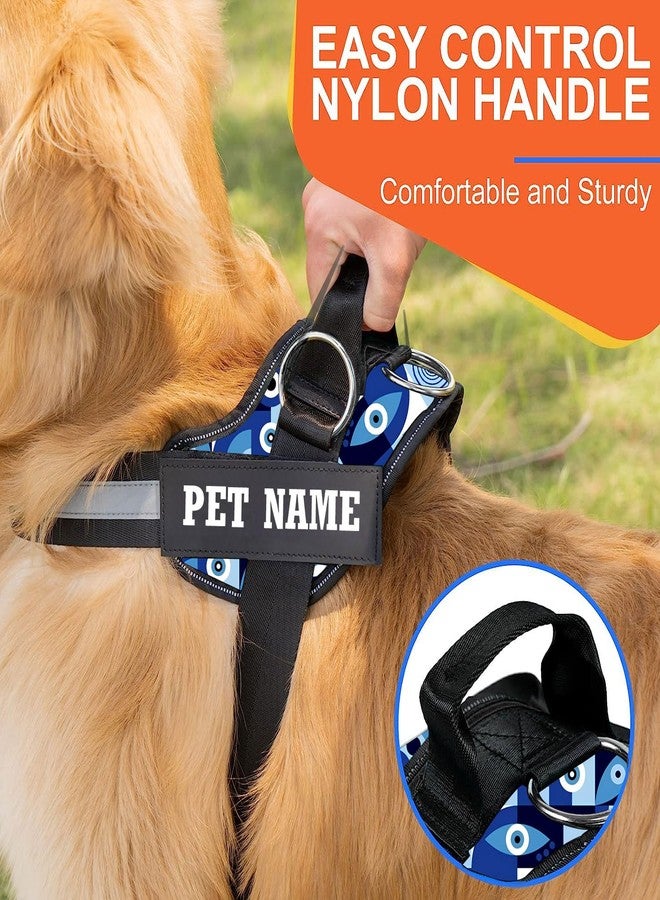 KIKA Pets Original Buddy Dog Harness | Dog Vest Harness, Extra Small Size (for Below 5 Kgs Dogs) Evil Eye Dog Harness,Evil Eye with Leash-Black Blue - Image 3